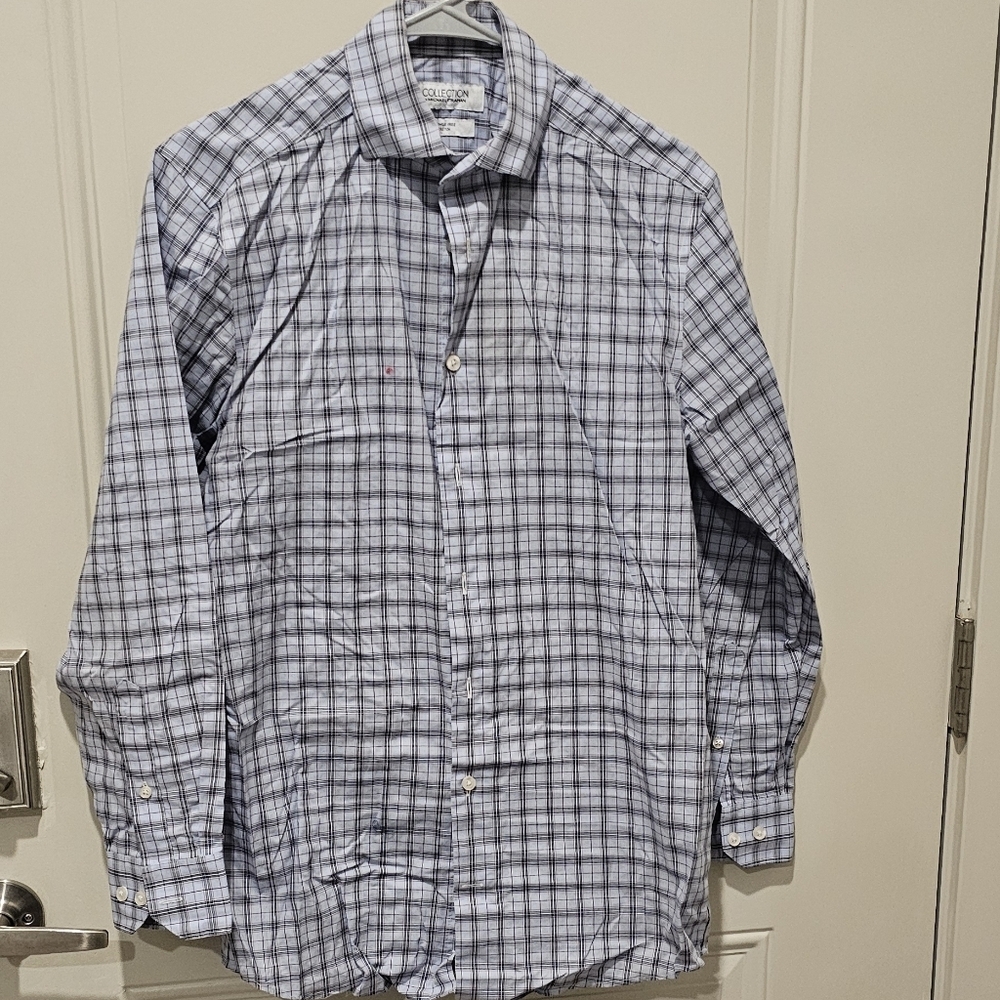 Classic Blue and White Checkered Men's Shirt